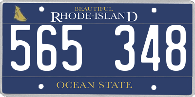 RI license plate 565348