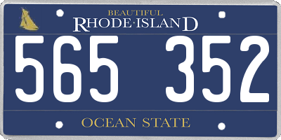 RI license plate 565352