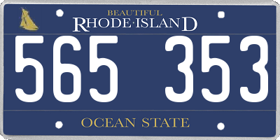 RI license plate 565353