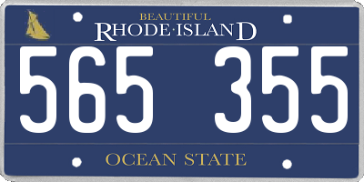 RI license plate 565355