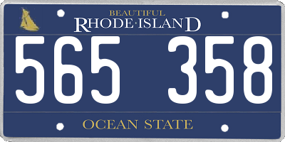 RI license plate 565358