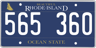 RI license plate 565360