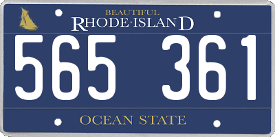 RI license plate 565361