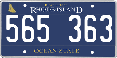 RI license plate 565363