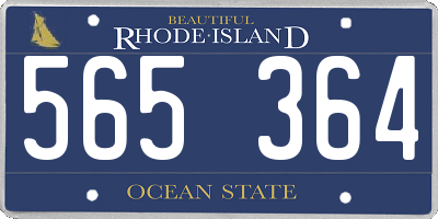 RI license plate 565364
