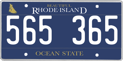 RI license plate 565365