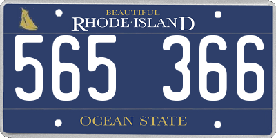 RI license plate 565366
