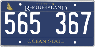 RI license plate 565367