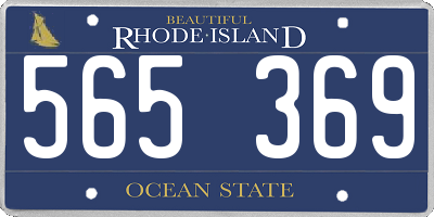 RI license plate 565369