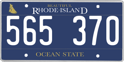 RI license plate 565370