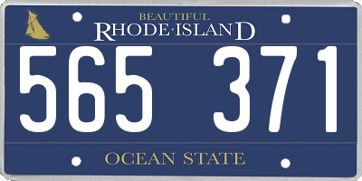 RI license plate 565371