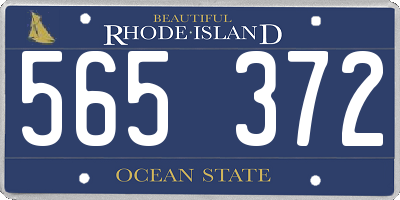 RI license plate 565372