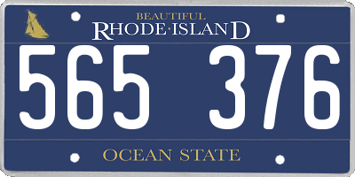 RI license plate 565376