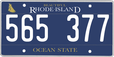 RI license plate 565377