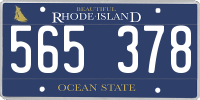 RI license plate 565378