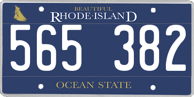 RI license plate 565382