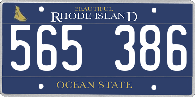 RI license plate 565386