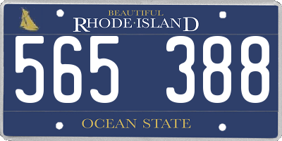 RI license plate 565388