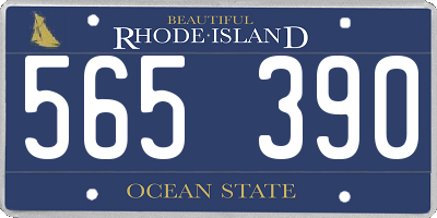 RI license plate 565390