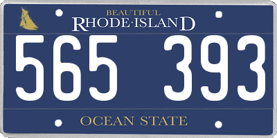RI license plate 565393