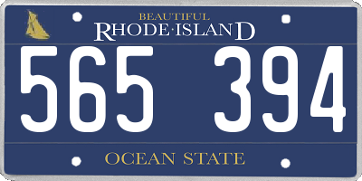 RI license plate 565394