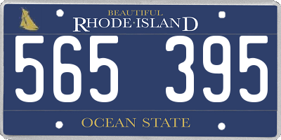 RI license plate 565395