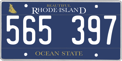 RI license plate 565397