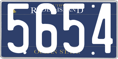 RI license plate 5654