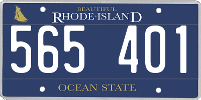 RI license plate 565401