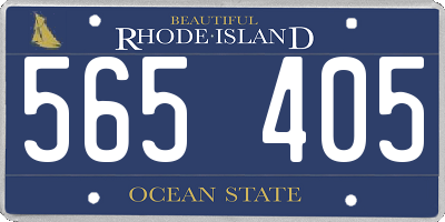 RI license plate 565405