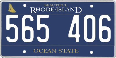 RI license plate 565406