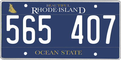 RI license plate 565407