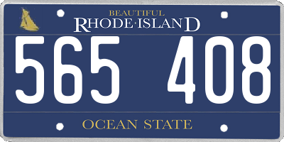 RI license plate 565408