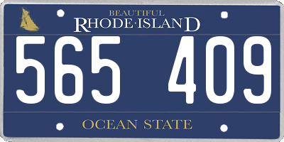 RI license plate 565409