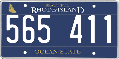 RI license plate 565411