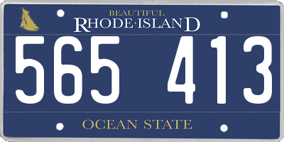 RI license plate 565413
