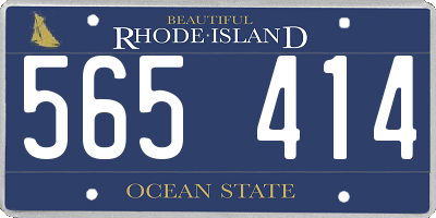 RI license plate 565414