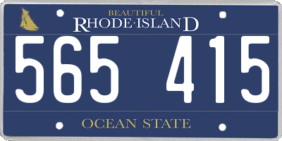 RI license plate 565415
