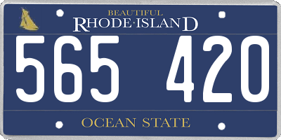 RI license plate 565420