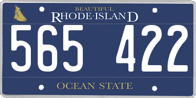 RI license plate 565422