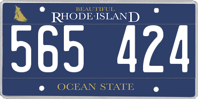 RI license plate 565424