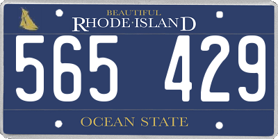 RI license plate 565429
