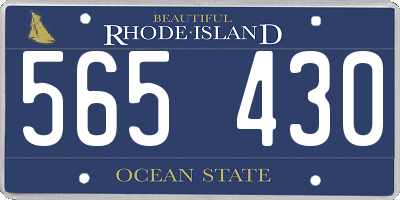 RI license plate 565430
