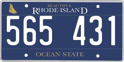 RI license plate 565431
