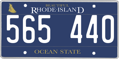 RI license plate 565440