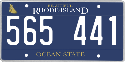 RI license plate 565441