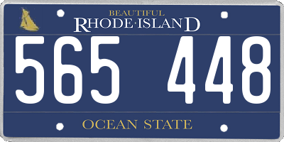 RI license plate 565448