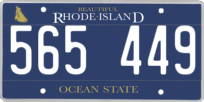 RI license plate 565449