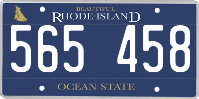RI license plate 565458