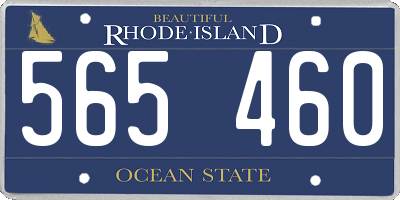 RI license plate 565460
